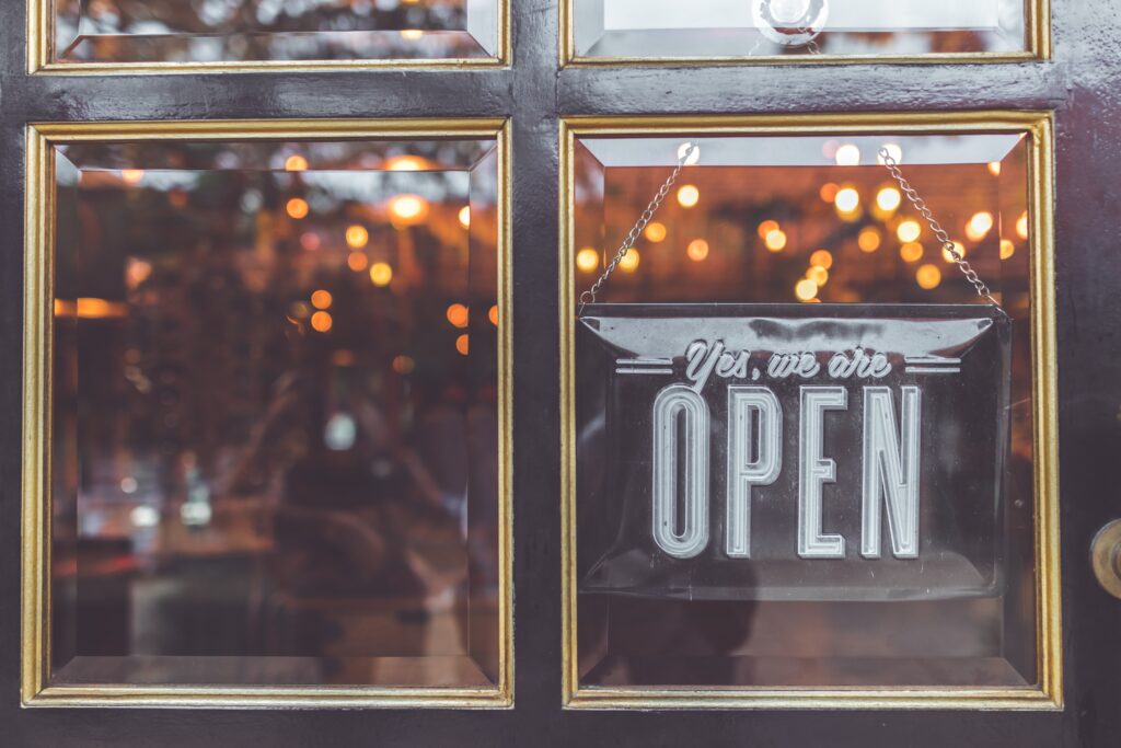 store with open sign